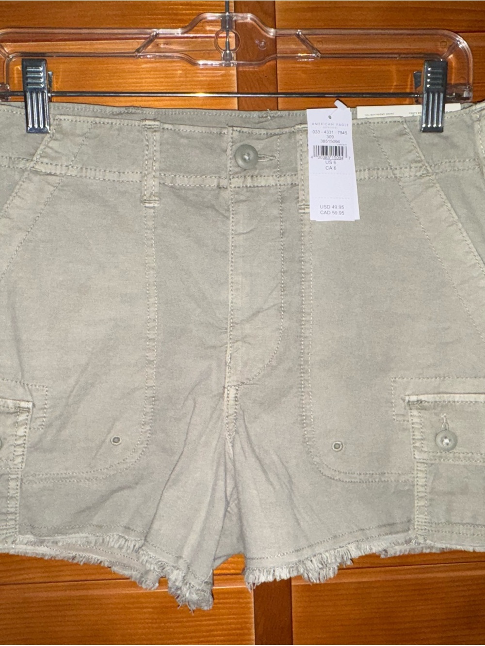 American Eagle Outfitters Olive Khaki Cargo Shorts